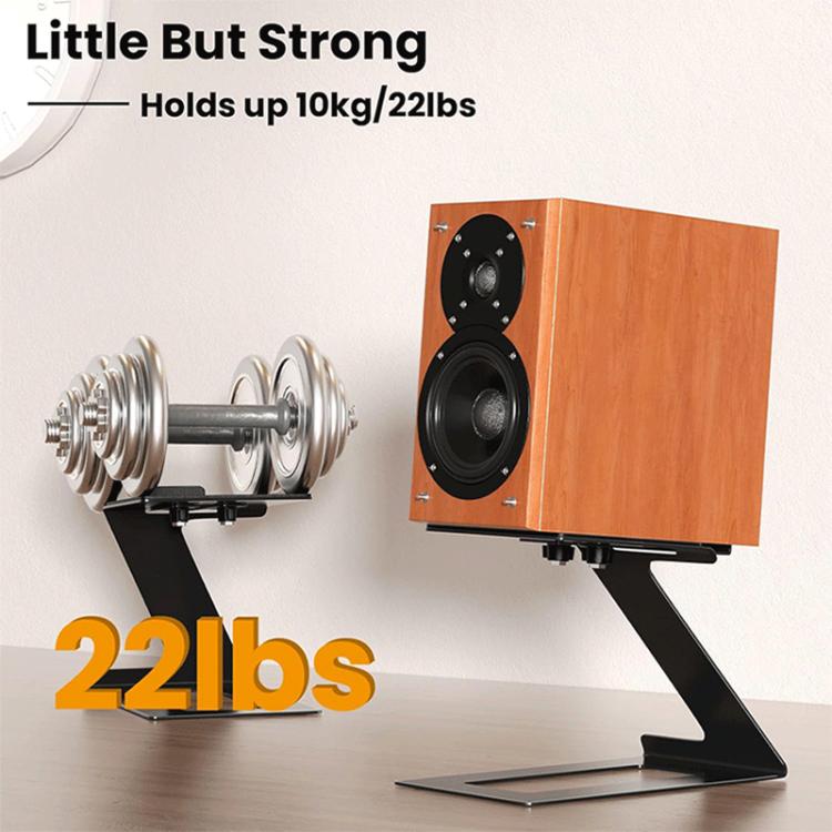 2pcs/Pack Desktop Speaker Metal Bracket Computer Audio Bracket - Black