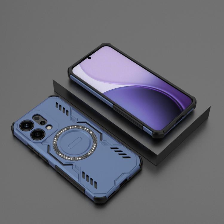 For OPPO Reno14 5G Global Butterfly Armor MagSafe Magnetic Ring Shockproof Phone Case