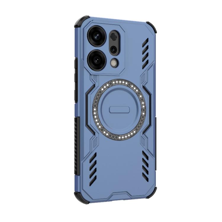 For OPPO Reno14 5G Global Butterfly Armor MagSafe Magnetic Ring Shockproof Phone Case