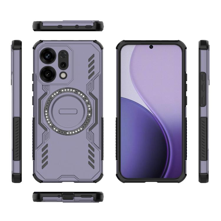 For OPPO Reno14 5G Global Butterfly Armor MagSafe Magnetic Ring Shockproof Phone Case