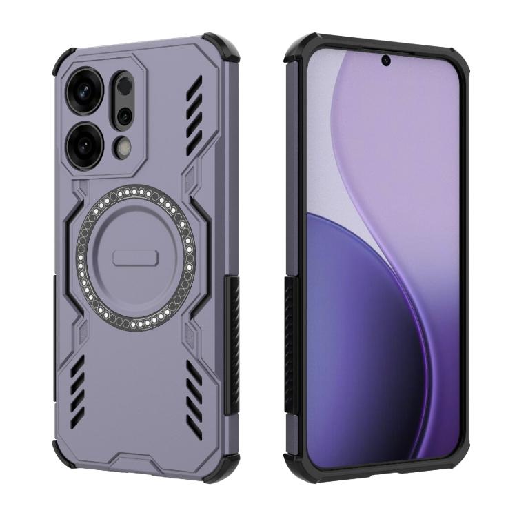 For OPPO Reno14 5G Global Butterfly Armor MagSafe Magnetic Ring Shockproof Phone Case