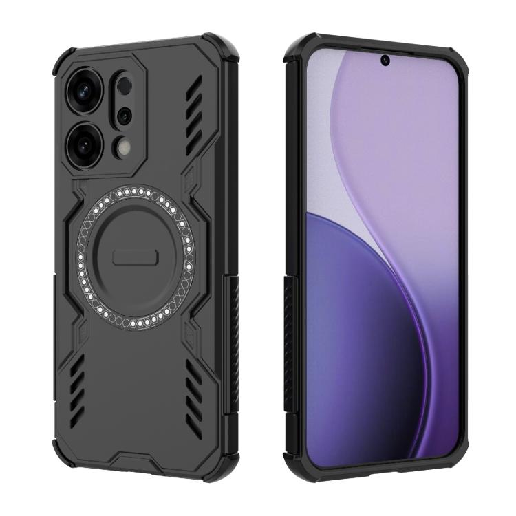 For OPPO Reno14 5G Global Butterfly Armor MagSafe Magnetic Ring Shockproof Phone Case