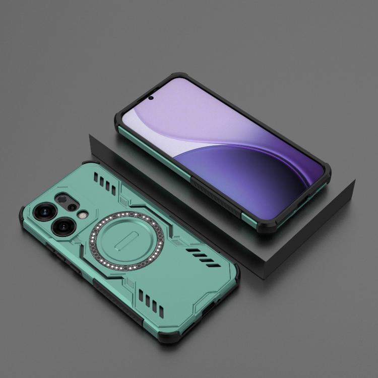 For OPPO Reno14 5G Global Butterfly Armor MagSafe Magnetic Ring Shockproof Phone Case