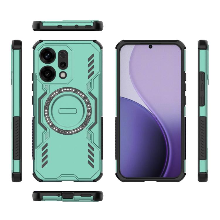 For OPPO Reno14 5G Global Butterfly Armor MagSafe Magnetic Ring Shockproof Phone Case