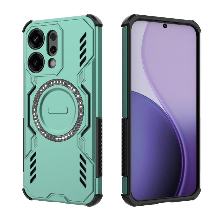 For OPPO Reno14 5G Global Butterfly Armor MagSafe Magnetic Ring Shockproof Phone Case