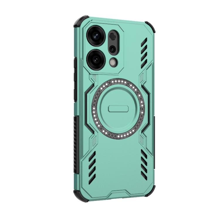 For OPPO Reno14 5G Global Butterfly Armor MagSafe Magnetic Ring Shockproof Phone Case