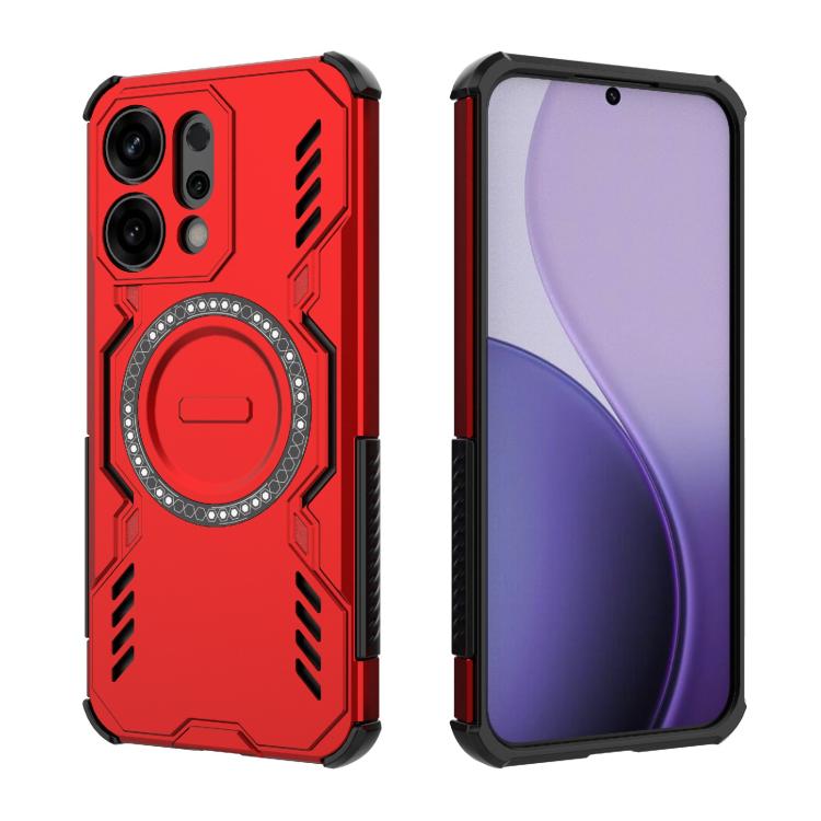 For OPPO Reno14 5G Global Butterfly Armor MagSafe Magnetic Ring Shockproof Phone Case