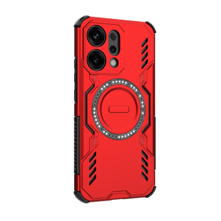 For OPPO Reno14 5G Global Butterfly Armor MagSafe Magnetic Ring Shockproof Phone Case