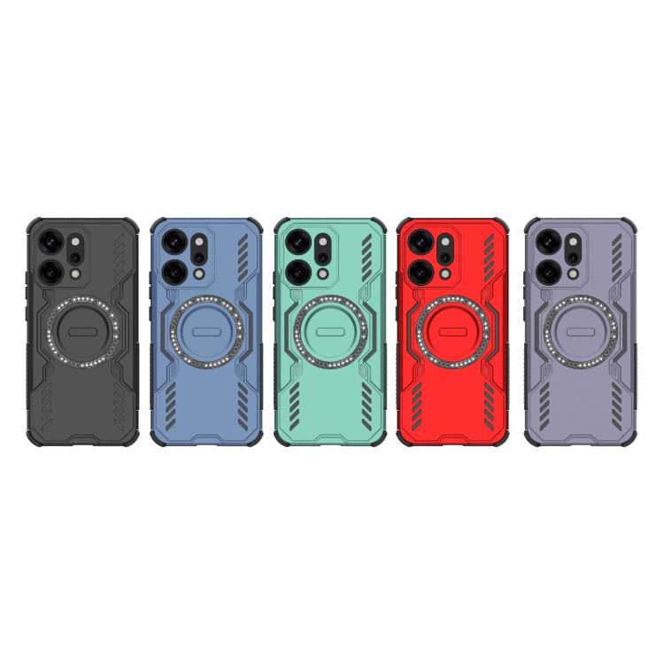For OPPO Reno14 Pro 5G Global Butterfly Armor MagSafe Magnetic Ring Shockproof Phone Case