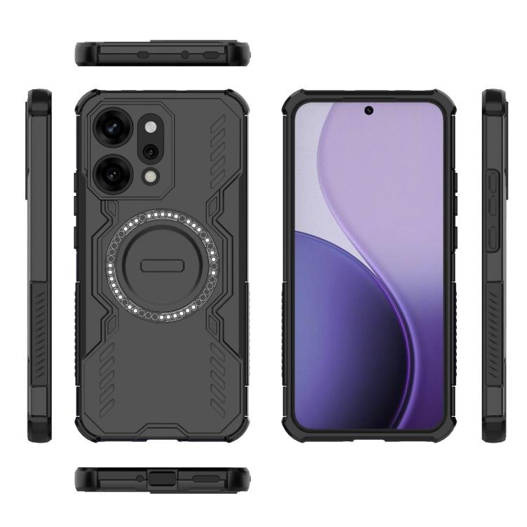 For OPPO Reno14 Pro 5G Global Butterfly Armor MagSafe Magnetic Ring Shockproof Phone Case