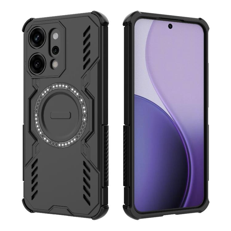 For OPPO Reno14 Pro 5G Global Butterfly Armor MagSafe Magnetic Ring Shockproof Phone Case