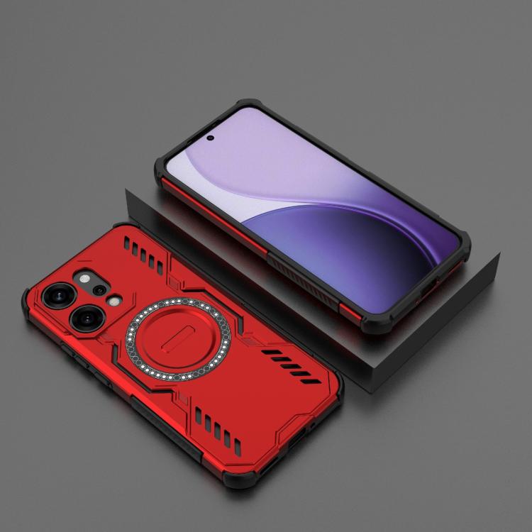 For OPPO Reno14 Pro 5G Global Butterfly Armor MagSafe Magnetic Ring Shockproof Phone Case