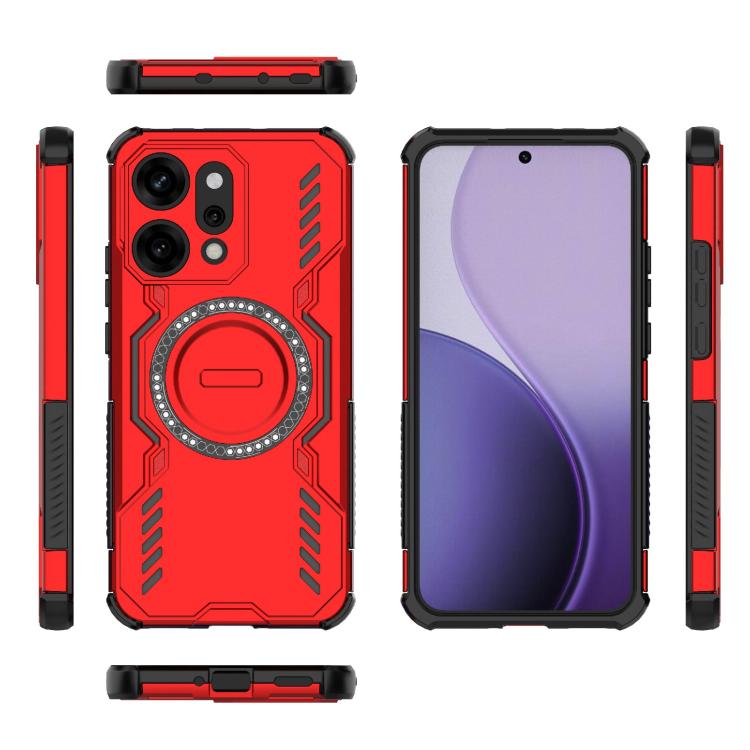For OPPO Reno14 Pro 5G Global Butterfly Armor MagSafe Magnetic Ring Shockproof Phone Case