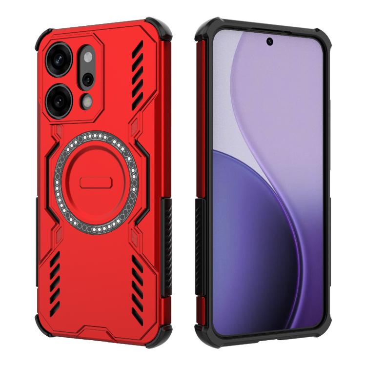 For OPPO Reno14 Pro 5G Global Butterfly Armor MagSafe Magnetic Ring Shockproof Phone Case