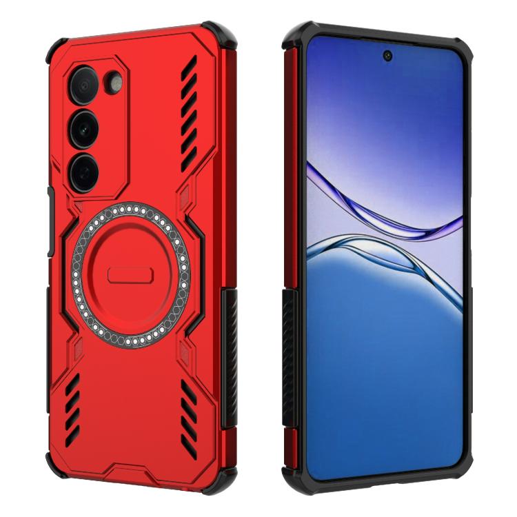 For OPPO A5 5G Global / K13x 5G Butterfly Armor MagSafe Magnetic Ring Shockproof Phone Case