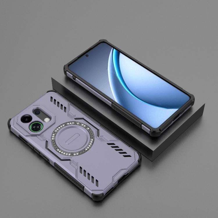 For OPPO K13 Turbo 5G Butterfly Armor MagSafe Magnetic Ring Shockproof Phone Case
