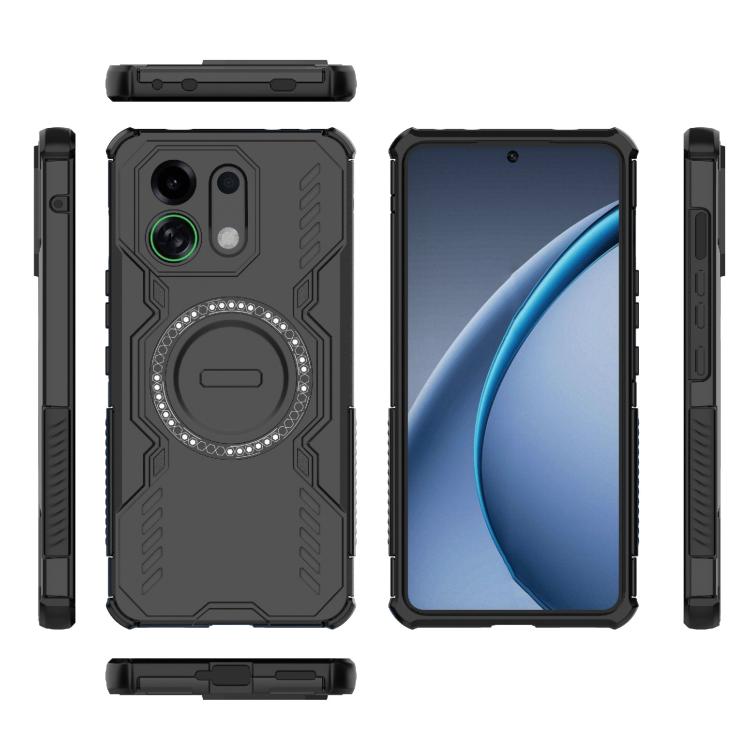 For OPPO K13 Turbo 5G Butterfly Armor MagSafe Magnetic Ring Shockproof Phone Case