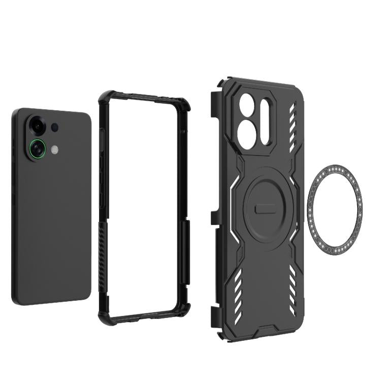 For OPPO K13 Turbo 5G Butterfly Armor MagSafe Magnetic Ring Shockproof Phone Case