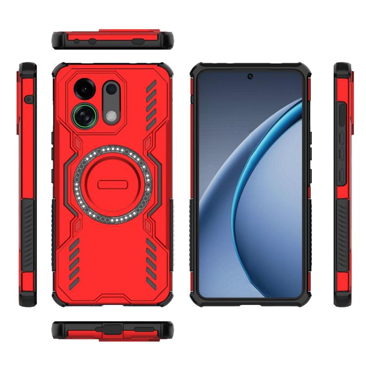 For OPPO K13 Turbo 5G Butterfly Armor MagSafe Magnetic Ring Shockproof Phone Case