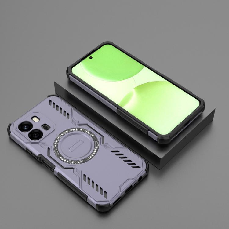 For OPPO A6x 5G Global Butterfly Armor MagSafe Magnetic Ring Shockproof Phone Case