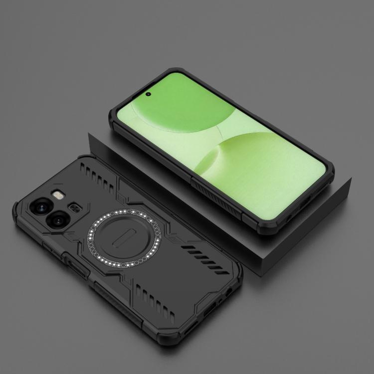 For OPPO A6x 5G Global Butterfly Armor MagSafe Magnetic Ring Shockproof Phone Case