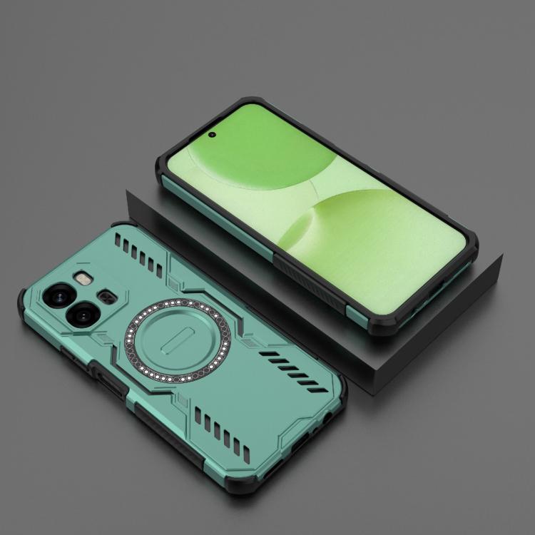 For OPPO A6x 5G Global Butterfly Armor MagSafe Magnetic Ring Shockproof Phone Case