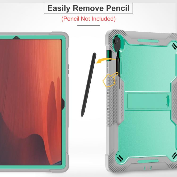 For Samsung Galaxy Tab S10 FE+ Shockproof Silicone Hybrid PC Tablet Case with Holder