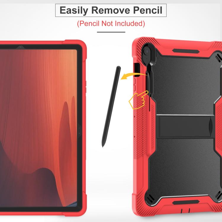 For Samsung Galaxy Tab S10 FE+ Shockproof Silicone Hybrid PC Tablet Case with Holder