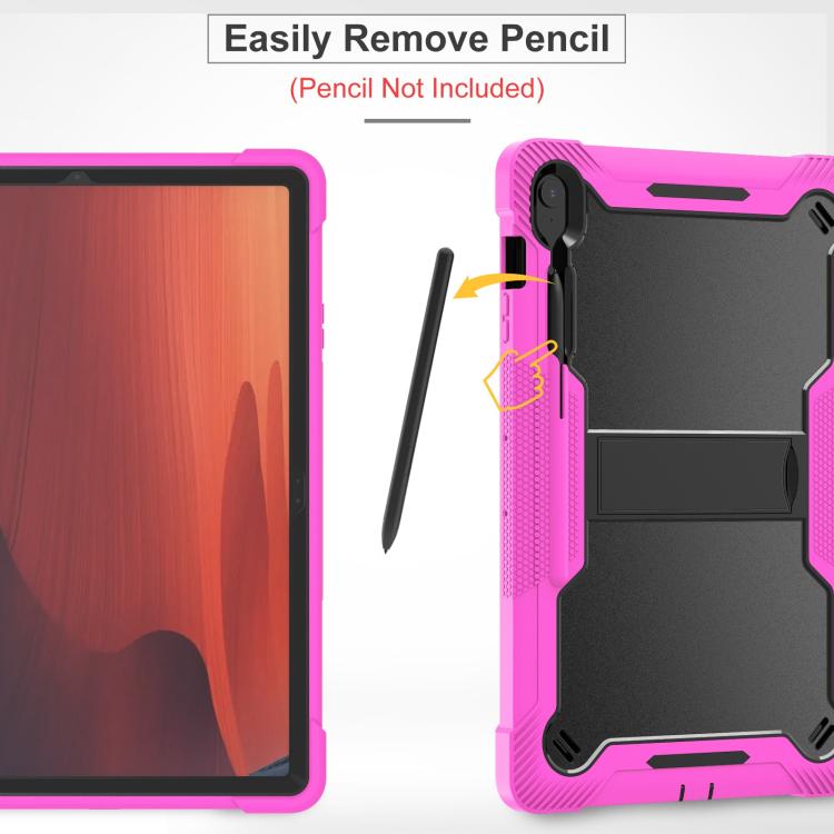 For Samsung Galaxy Tab S10 FE+ Shockproof Silicone Hybrid PC Tablet Case with Holder