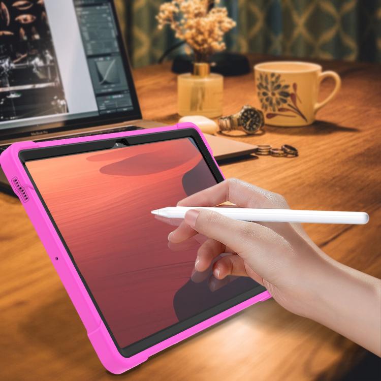 For Samsung Galaxy Tab S10 FE+ Shockproof Silicone Hybrid PC Tablet Case with Holder