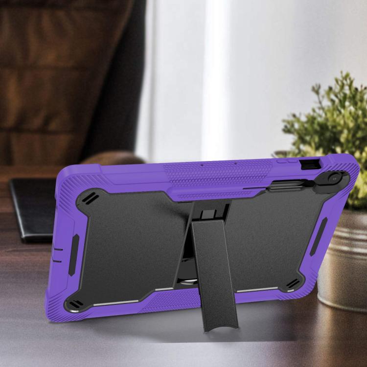 For Samsung Galaxy Tab S10 FE+ Shockproof Silicone Hybrid PC Tablet Case with Holder