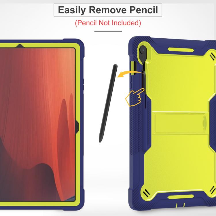 For Samsung Galaxy Tab S10 FE+ Shockproof Silicone Hybrid PC Tablet Case with Holder