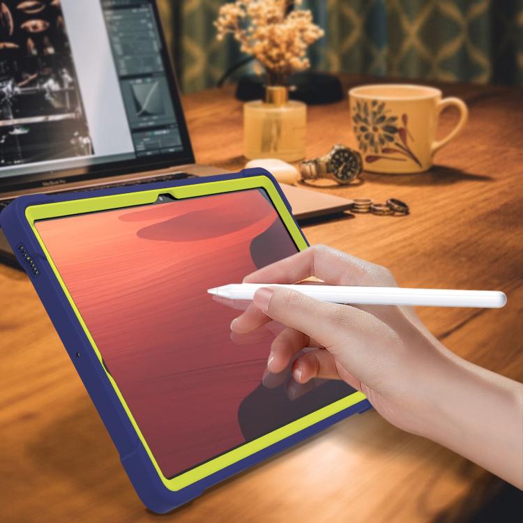 For Samsung Galaxy Tab S10 FE+ Shockproof Silicone Hybrid PC Tablet Case with Holder