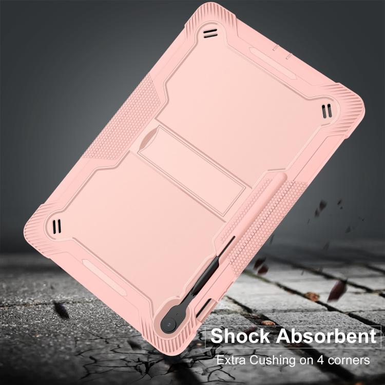 For Samsung Galaxy Tab S10 FE+ Shockproof Silicone Hybrid PC Tablet Case with Holder