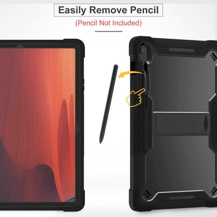 For Samsung Galaxy Tab S10 FE+ Shockproof Silicone Hybrid PC Tablet Case with Holder