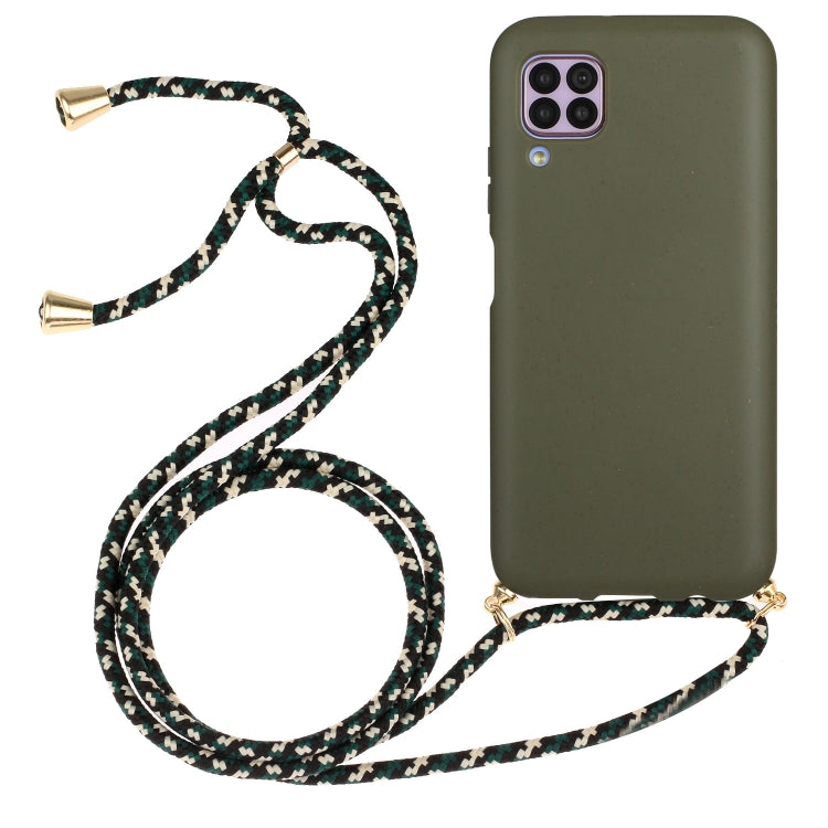 For Huawei P40 Lite Wheat Straw Material + TPU Protective Case with Lanyard