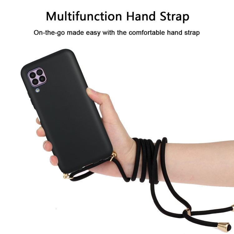 For Huawei P40 Lite Wheat Straw Material + TPU Protective Case with Lanyard