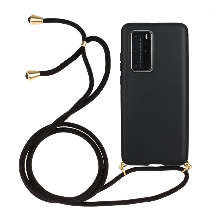For Huawei P40 Pro Wheat Straw Material + TPU Protective Case with Lanyard