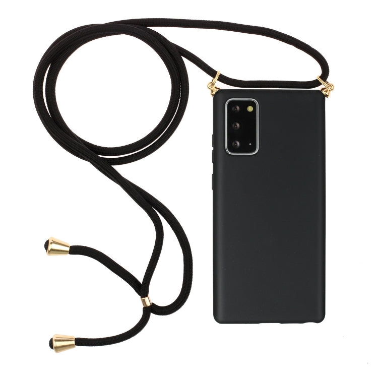 For Samsung Galaxy Note20 Wheat Straw Material + TPU Protective Case with Lanyard
