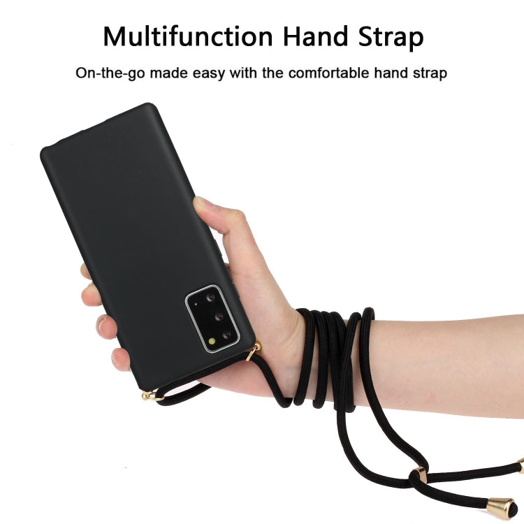For Samsung Galaxy Note20 Wheat Straw Material + TPU Protective Case with Lanyard