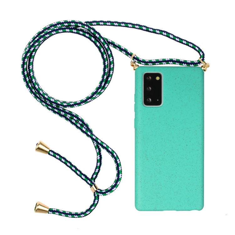 For Samsung Galaxy Note20 Wheat Straw Material + TPU Protective Case with Lanyard
