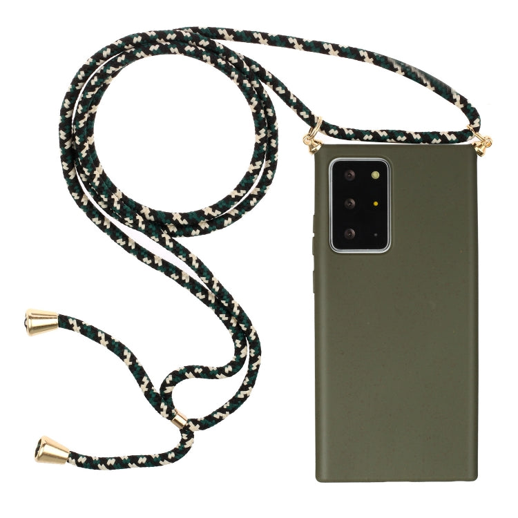 For Samsung Galaxy Note20 Ultra Wheat Straw Material + TPU Protective Case with Lanyard