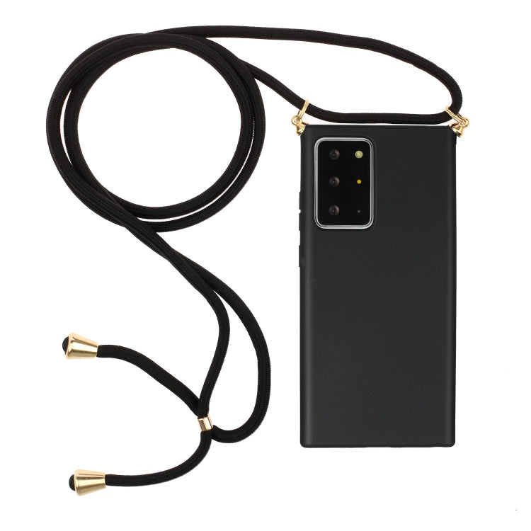 For Samsung Galaxy Note20 Ultra Wheat Straw Material + TPU Protective Case with Lanyard