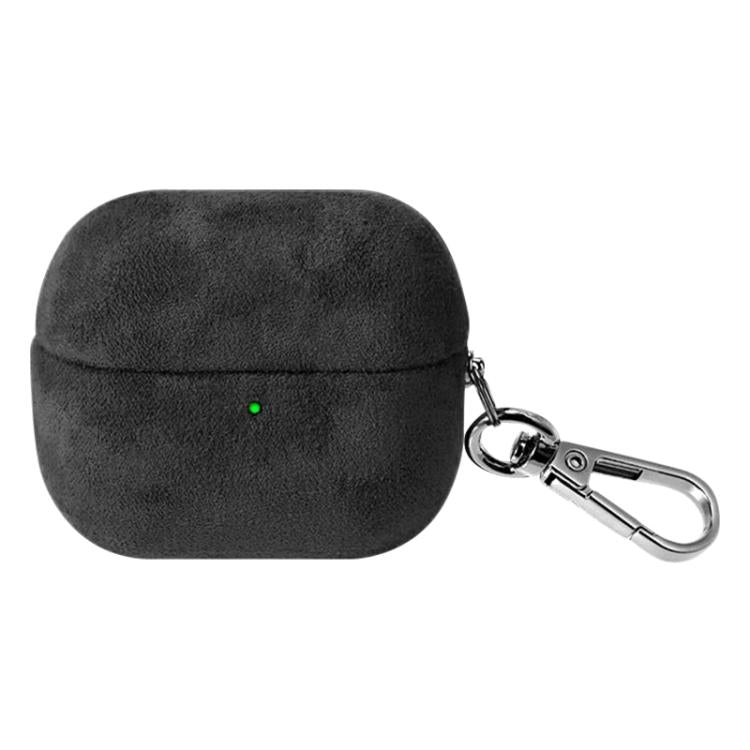 For Samsung Galaxy Buds3 / Buds3 Pro Turned Fur Leather Earphone Case with Hook