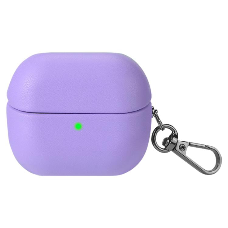 For Samsung Galaxy Buds3 / Buds3 Pro Oily Skin Leather Texture Earphone Case with Hook