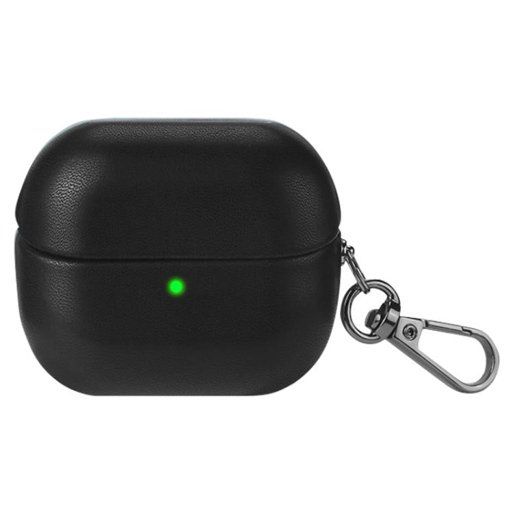 For Samsung Galaxy Buds3 / Buds3 Pro Oily Skin Leather Texture Earphone Case with Hook