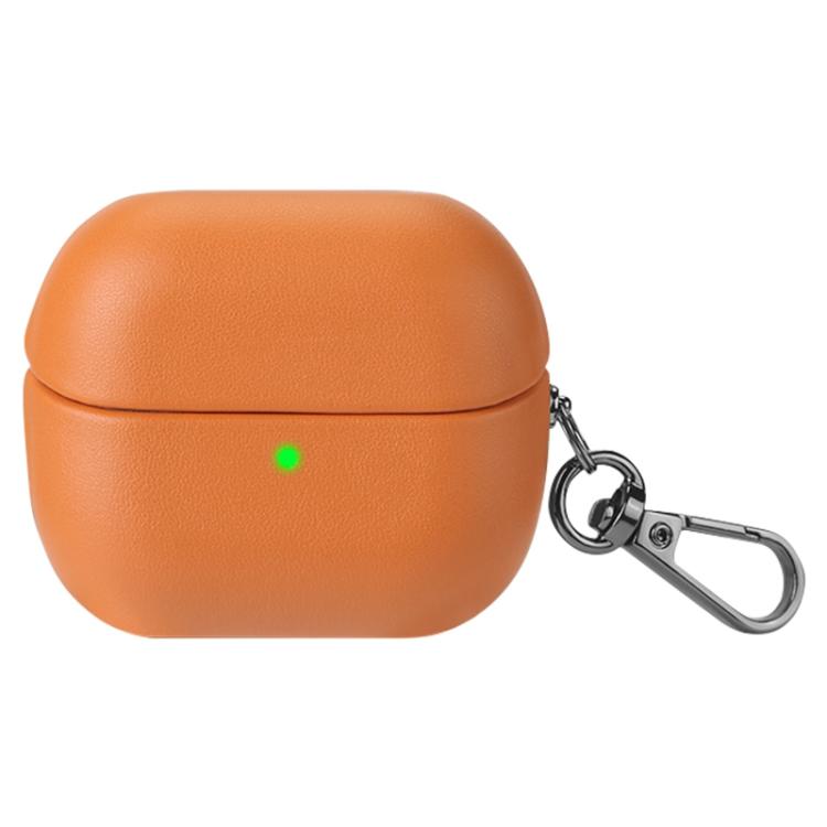 For Samsung Galaxy Buds3 / Buds3 Pro Oily Skin Leather Texture Earphone Case with Hook