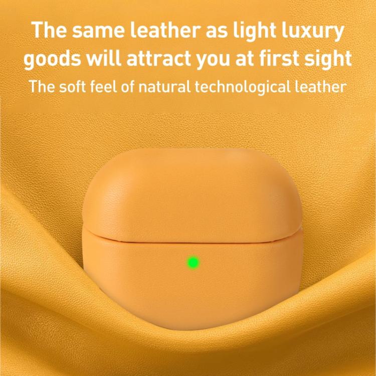 For Samsung Galaxy Buds3 / Buds3 Pro Oily Skin Leather Texture Earphone Case with Hook