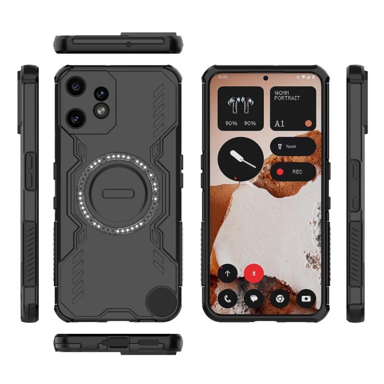 For Nothing CMF Phone 2 Pro 5G Global Butterfly Armor MagSafe Magnetic Ring Shockproof Phone Case