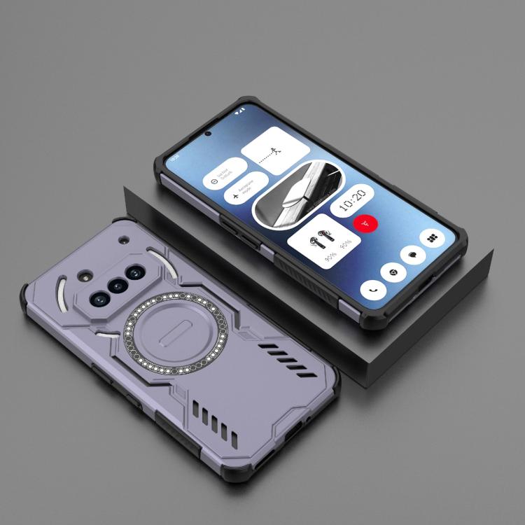 For Nothing Phone 3a Butterfly Armor MagSafe Magnetic Ring Shockproof Phone Case